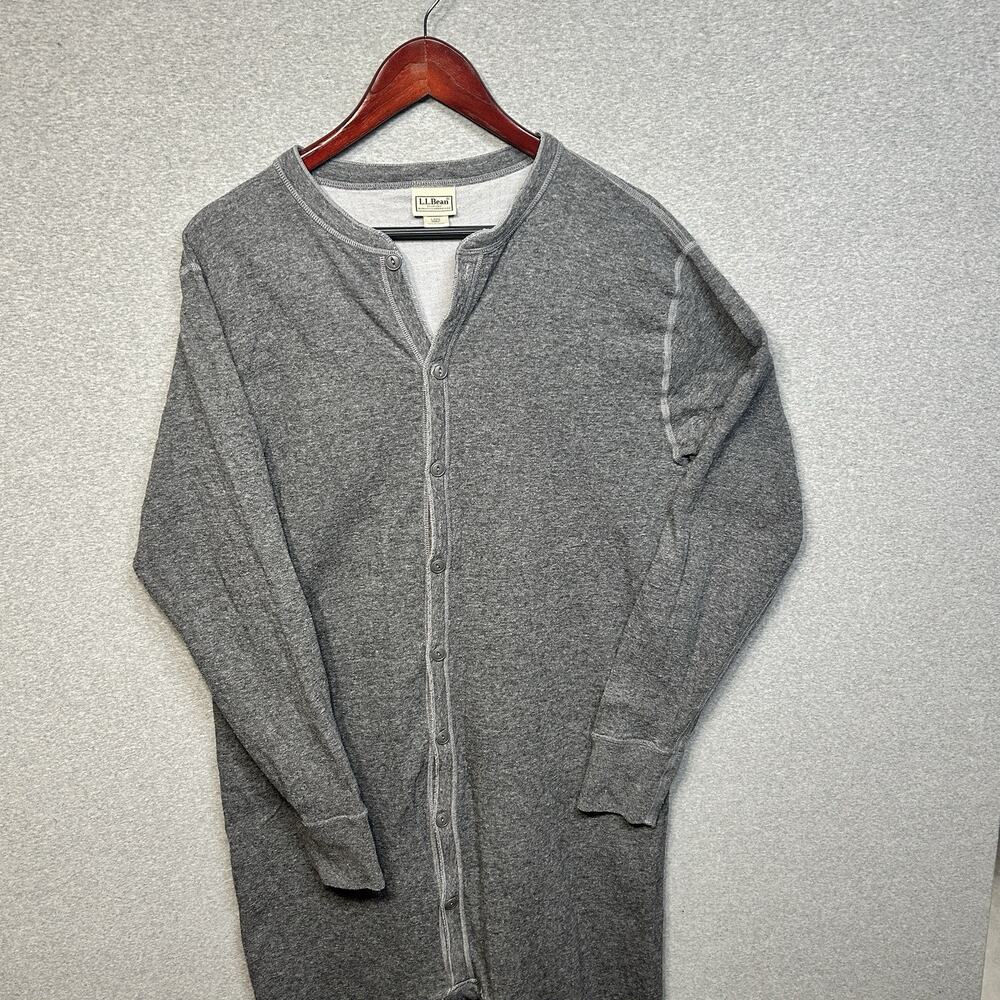 L.L. Bean Gray Large Long Sleeve Johns Thermal Underwear Men's Base Layer